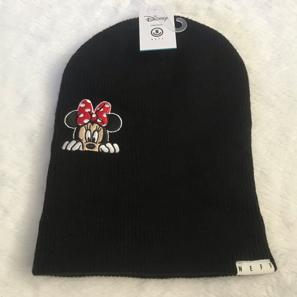 NWT NEFF Minnie Disney black peek beanie hat cap - Picture 6 of 8